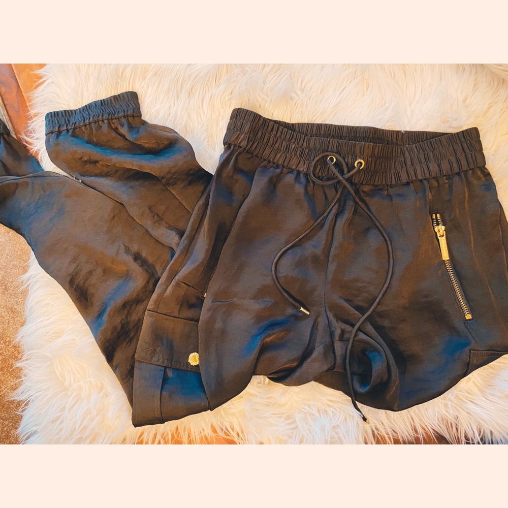 michael kors satin jogger pants